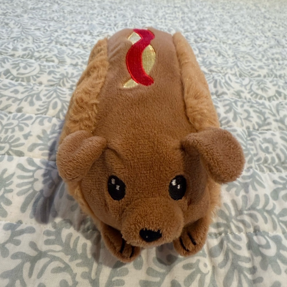 Squishable Dachshund Hot Dog plush toy snacker 7”